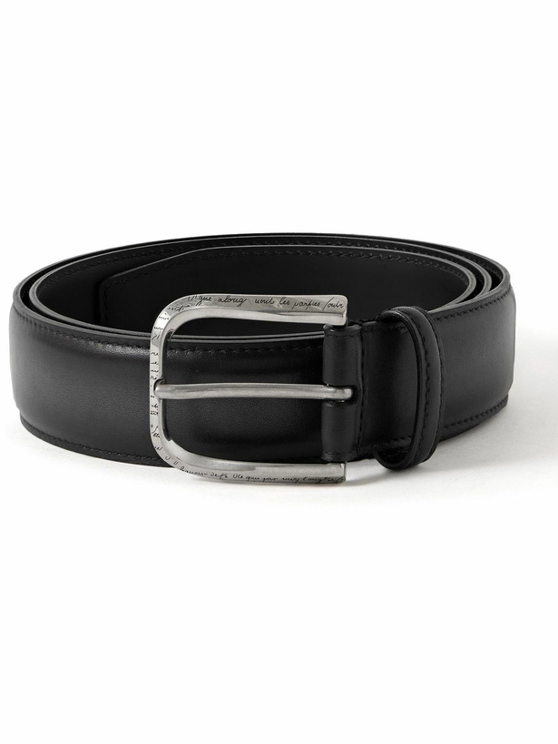 Photo: Berluti - 3.5cm Scritto Venezia Leather Belt - Black