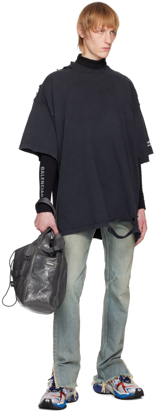 Balenciaga Blue Smudged Jeans