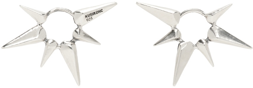 KUSIKOHC Silver Thorn Earrings