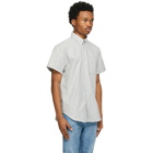 Naked and Famous Denim Blue Stripe Easy Short Sleeve Shirt