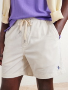 Polo Ralph Lauren - Straight-Leg Logo-Embroidered Cotton-Corduroy Drawstring Shorts - Neutrals