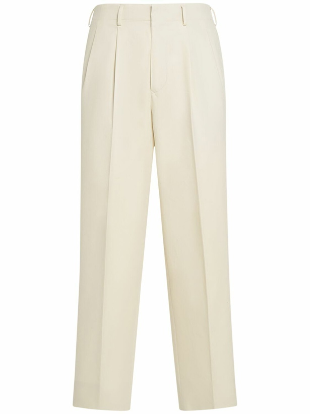 Photo: LORO PIANA - Gosens Pleated Cotton Straight Pants