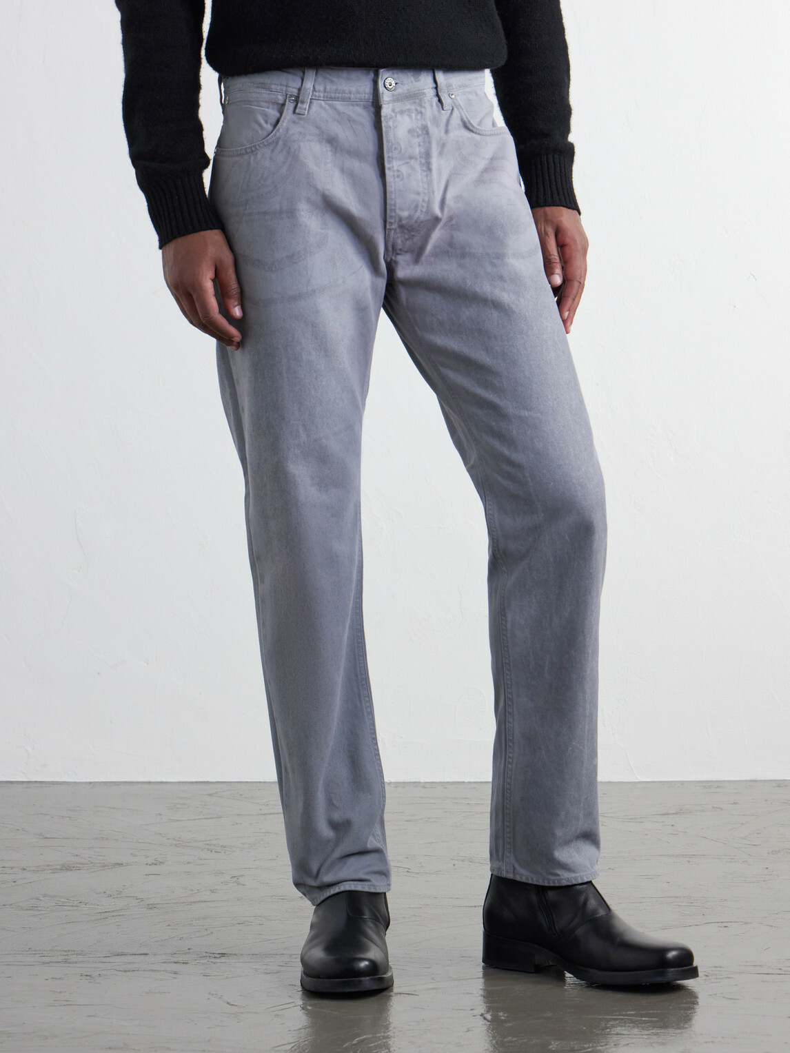 Stone Island - DENIM Straight-Leg Corroded Bull Denim-TC Jeans - Gray