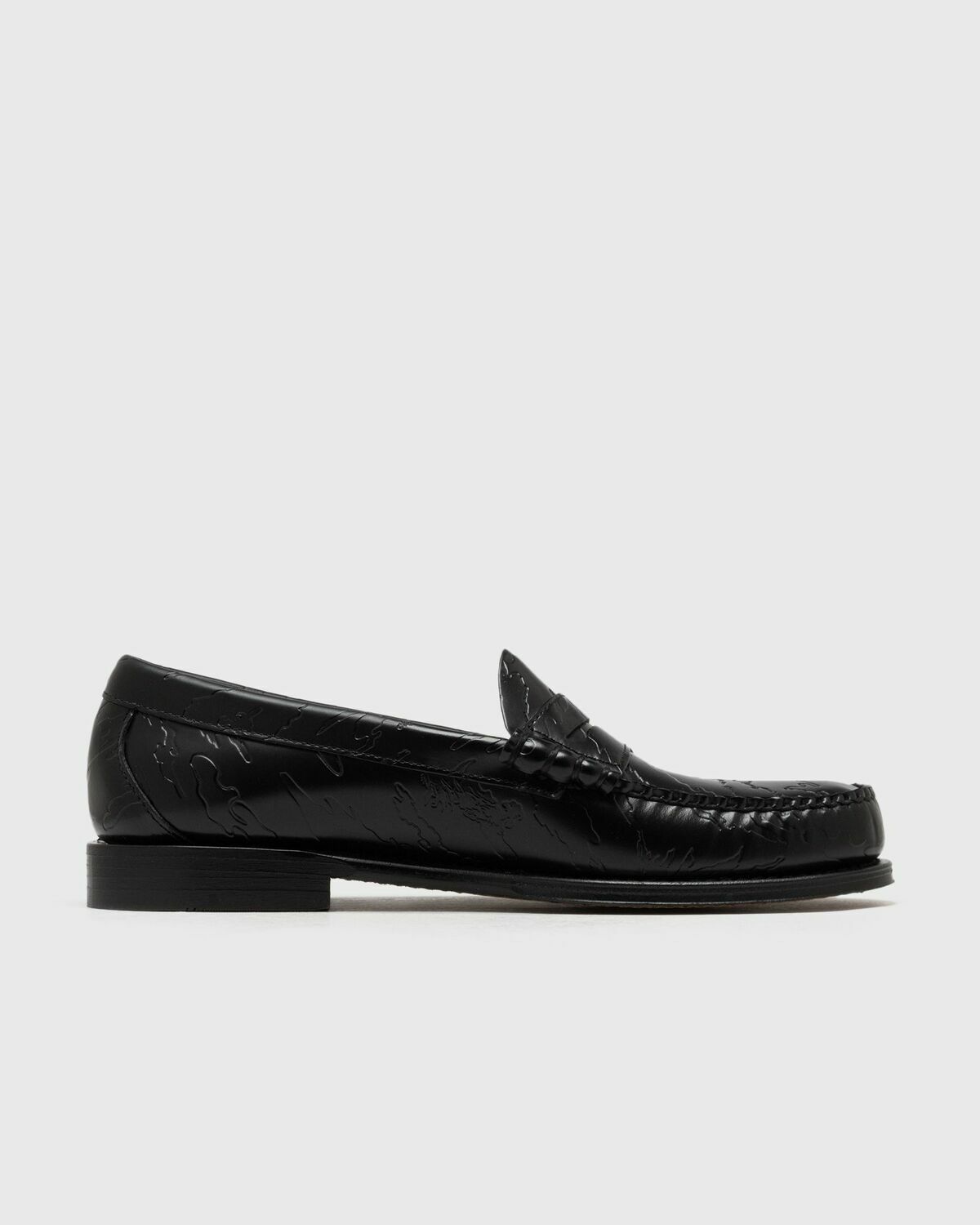 G H Bass WEEJUN HERITAGE Larson Maharishi Emb Black Mens Casual Shoe