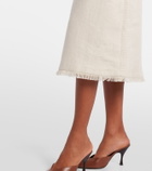 'S Max Mara Fiocchi linen and cotton midi skirt