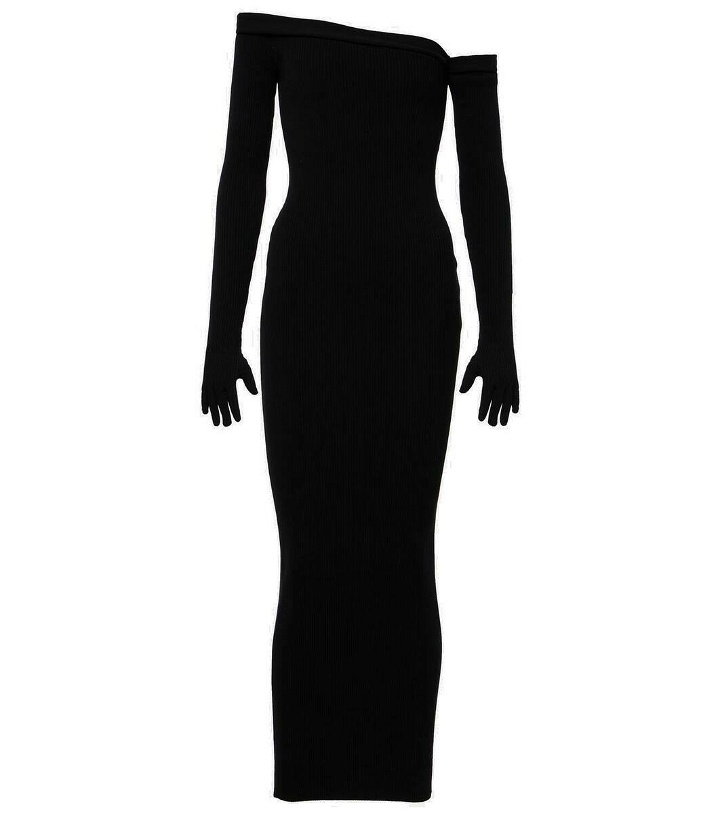 Photo: Jean Paul Gaultier Asymmetric maxi dress with gloves