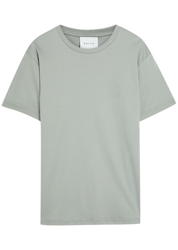 Photo: Raith Crew-neck Cotton T-shirt Light Blue
