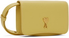 AMI Paris Yellow Paris Paris Strap Card Holder