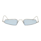 NOR Silver and Blue Dimensions Sunglasses