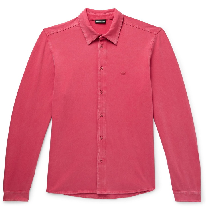 Photo: Balenciaga - Slim-Fit Stretch-Cotton Jersey Shirt - Pink