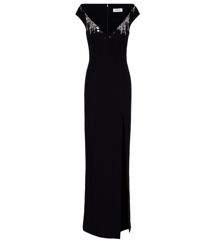 Photo: Safiyaa Lucrezia embellished crêpe gown