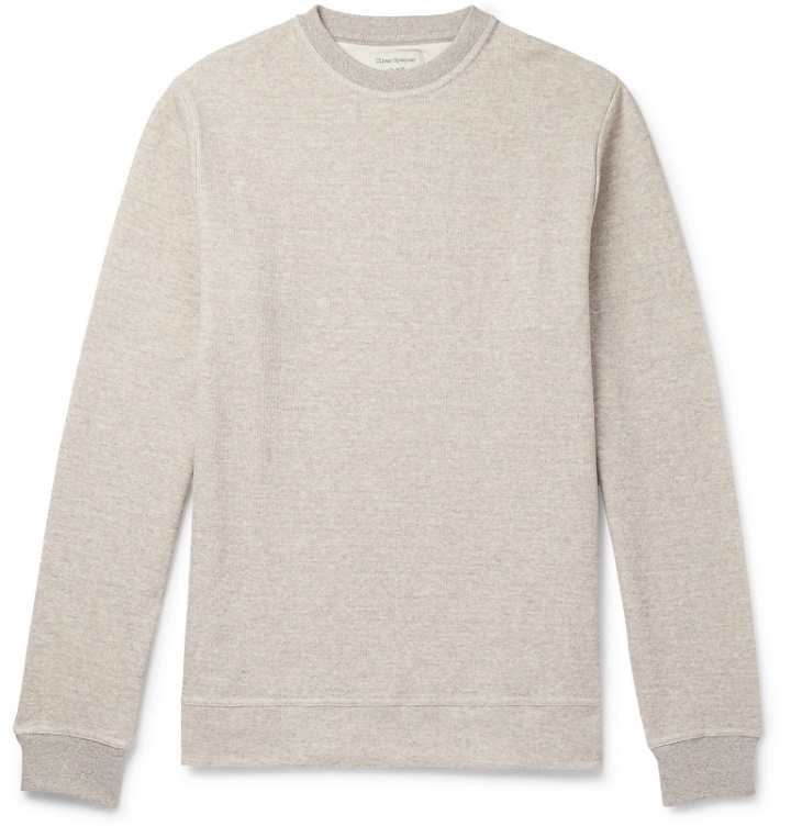 Photo: Oliver Spencer Loungewear - Milner Mélange Cotton-Jersey Sweatshirt - Neutrals