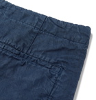 Aspesi - Slim-Fit Garment-Dyed Linen Drawstring Shorts - Navy