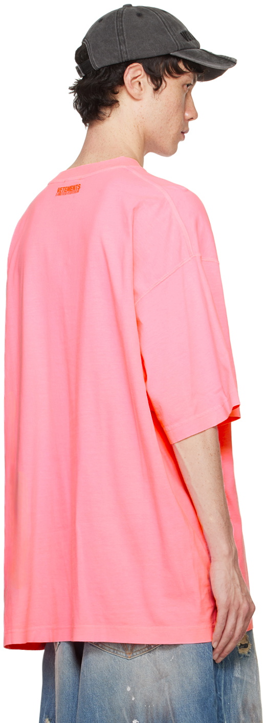 VETEMENTS Pink Crystal 'Paris' T-Shirt