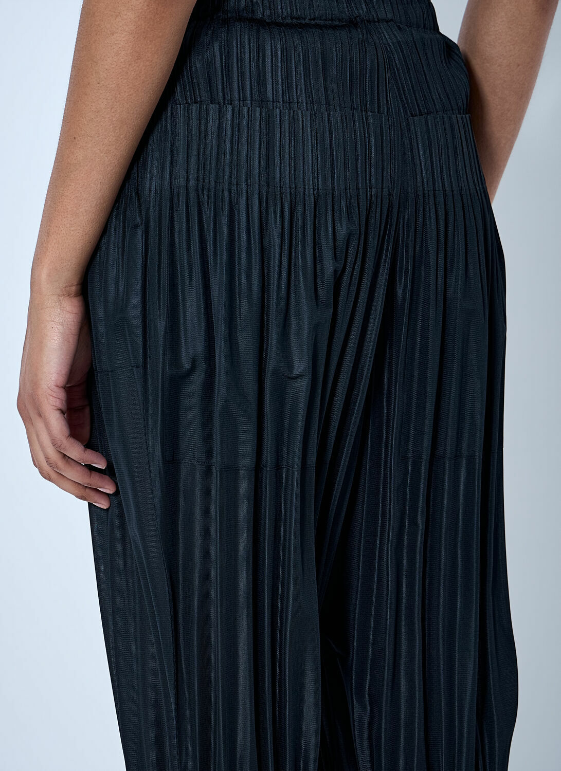 Pleats Please Issey Miyake Pleated Cropped Trousers