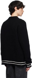 Balmain Black Raglan Sleeve Sweater
