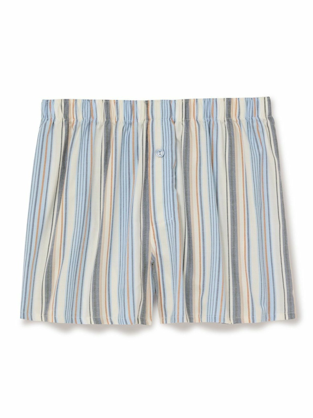 Photo: Hanro - Fancy Striped Lyocell and Cotton-Blend Boxer Shorts - Multi