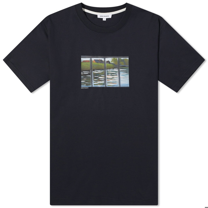 Photo: Norse Projects Men's Johannes Canal Print T-Shirt in Dark Navy