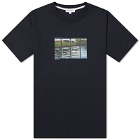 Norse Projects Men's Johannes Canal Print T-Shirt in Dark Navy