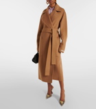 Sportmax Veleno belted virgin wool coat