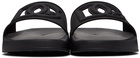 Dolce & Gabbana Black Cut-Out Logo Sandals