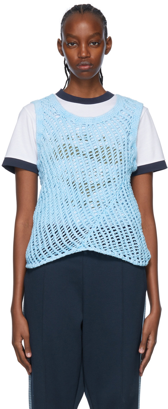 Nicholas Daley Blue Cotton Tank Top