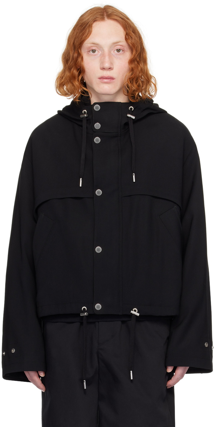 AMI Paris Black Drawstring Jacket AMI