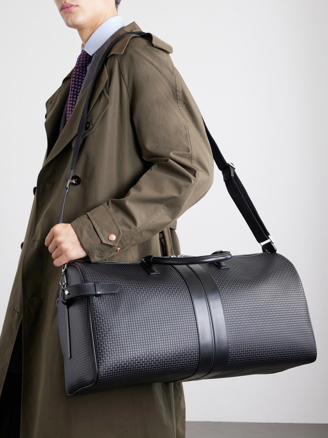 Serapian - Holdall Leather-Trimmed Coated-Canvas Bag