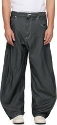Comme des Garçons Homme Gray Polyester Serge Jeans