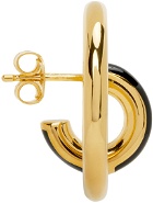 Charlotte Chesnais Gold & Black Small Saturn Earrings