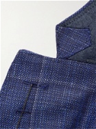 PETER MILLAR - Concorde Slim-Fit Checked Wool, Silk and Linen-Blend Blazer - Blue - UK/US 42