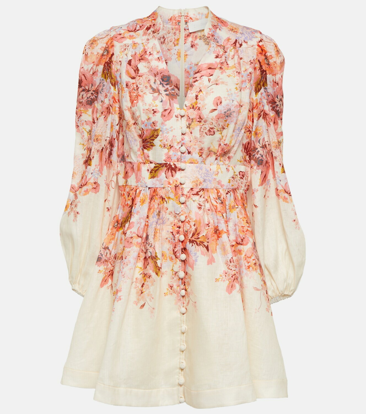 Zimmermann Devi floral linen minidress