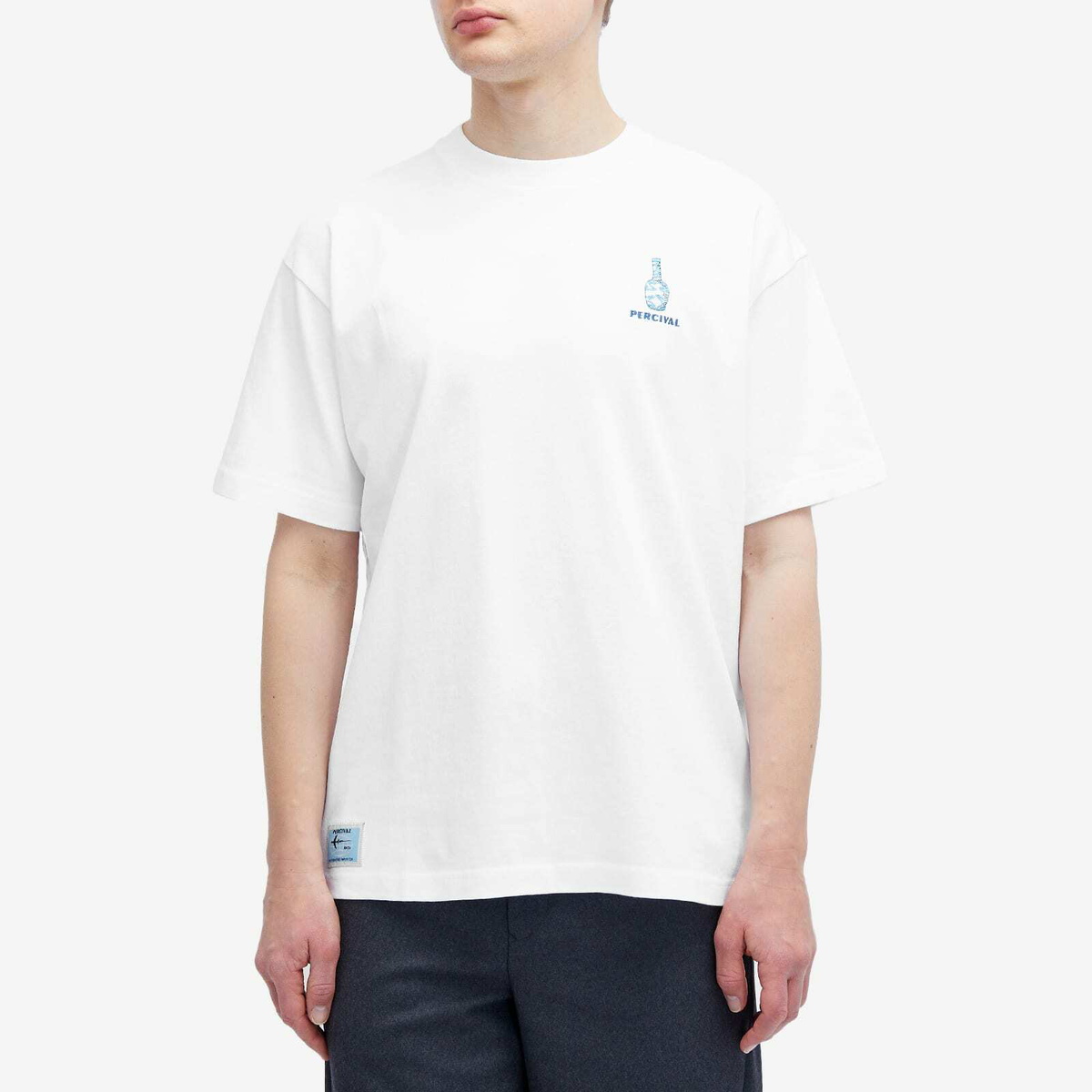 Percival Men's Antique Ceramics Oversized T-Shirt in White