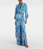 Poupette St Barth Clea high-rise printed wide-leg pants