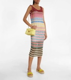 REDValentino Striped crochet midi dress