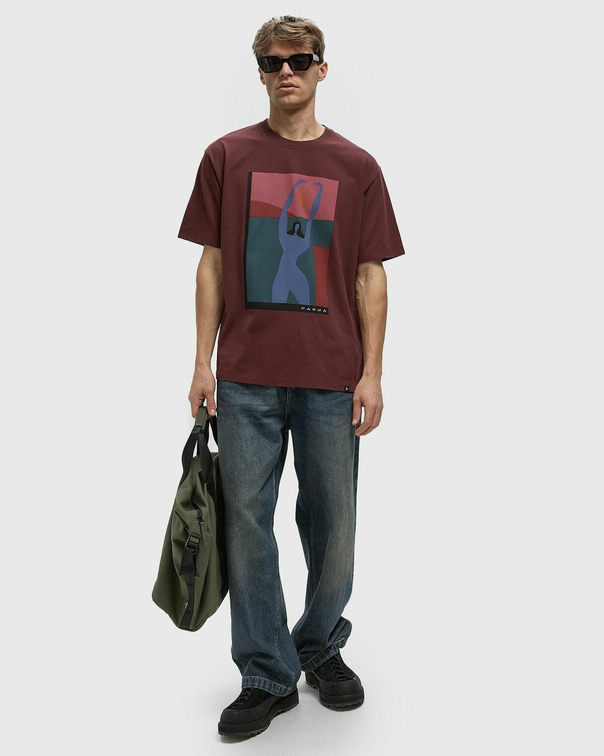 By Parra PROTECT THE SUN TEE Red Mens Shortsleefe