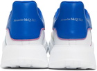 Alexander McQueen White & Blue Court Sneakers