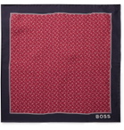 Hugo Boss - Printed Silk-Twill Pocket Square - Red