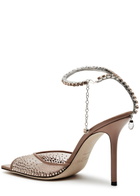 Jimmy Choo Saeda 100 Crystal-embellished Leather Sandals Pink