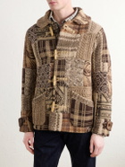 RRL - Shawl-Collar Patchwork Wool-Blend Cardigan - Brown