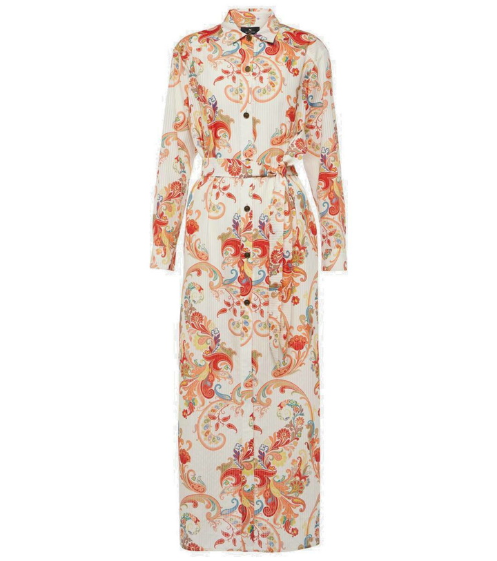 Photo: Etro Floral cotton and silk shirt dress