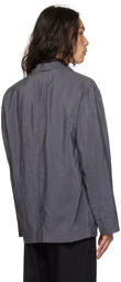 LEMAIRE Gray Double-Breasted Blazer