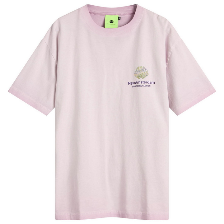 Photo: New Amsterdam Surf Association Men's Tall Grass T-Shirt in Fair Orchid