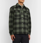 A.P.C. - Adrien Checked Wool-Blend Flannel Overshirt - Green