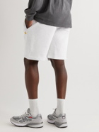 Carhartt WIP - Chase Straight-Leg Logo-Embroidered Cotton-Blend Jersey Shorts - Gray