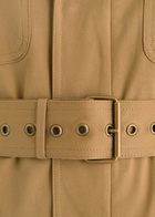 Frame The Safari Belted Stretch-cotton Mini Dress Khaki