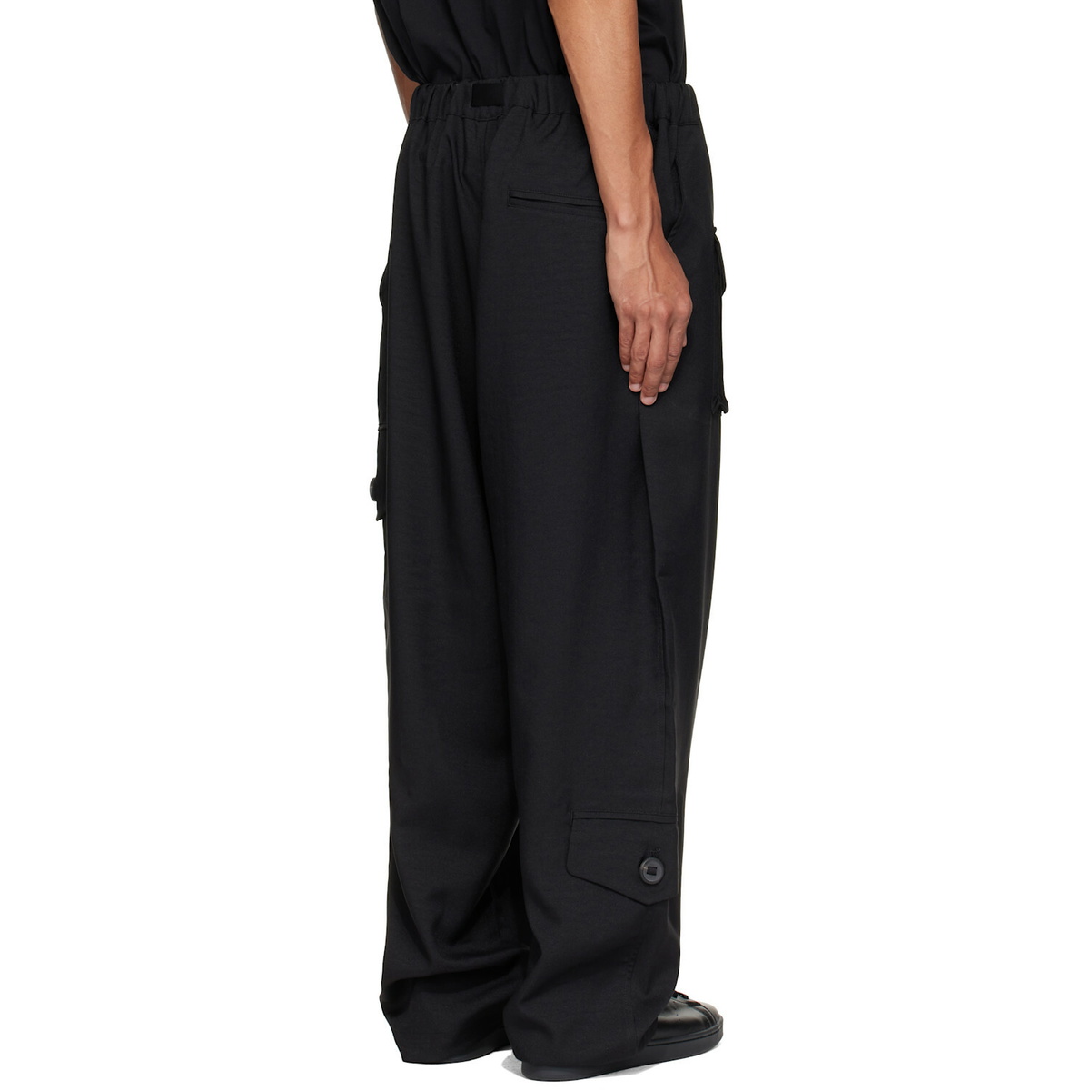 Y-3 Black Sport Uniform Tapered Cargo Pants