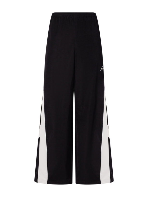 Photo: Acne Studios - Wide-Leg Cotton-Blend Sweatpants - Black