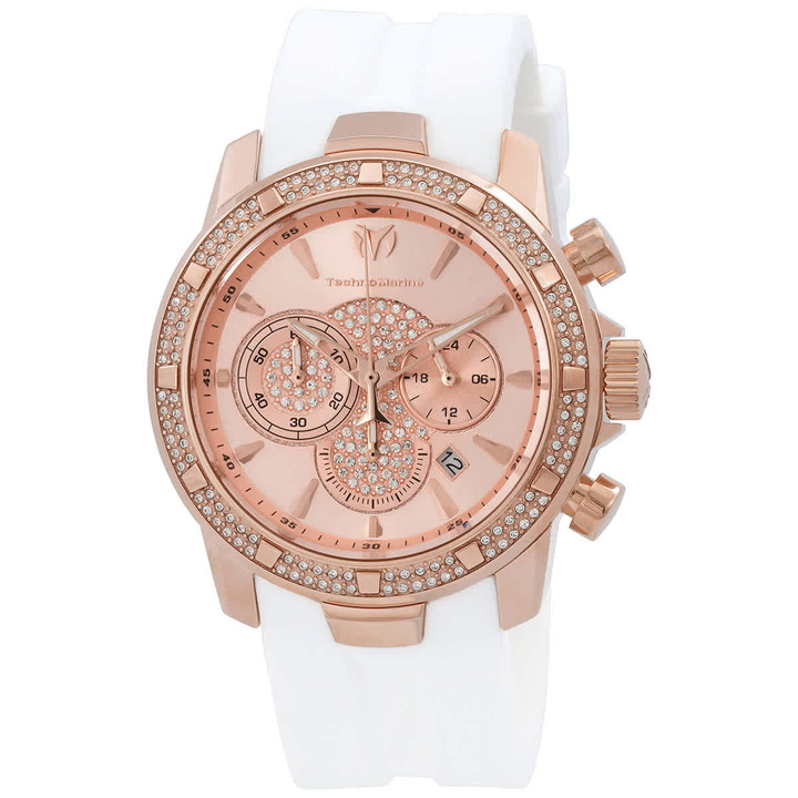 Photo: Technomarine UF6 Chronograph Quartz Rose Gold Dial Mens Watch TM-621013