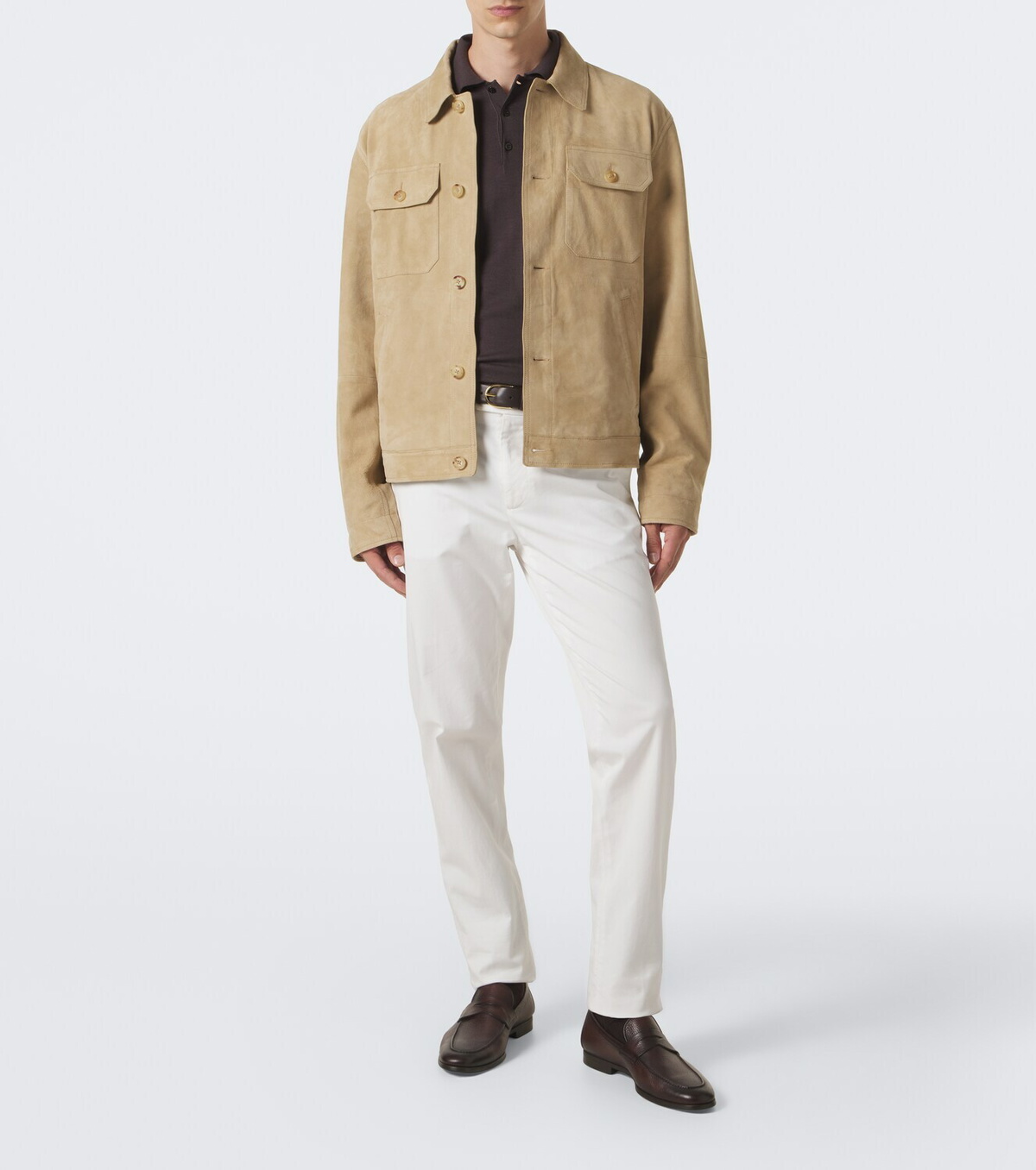 Canali Virgin wool polo sweater